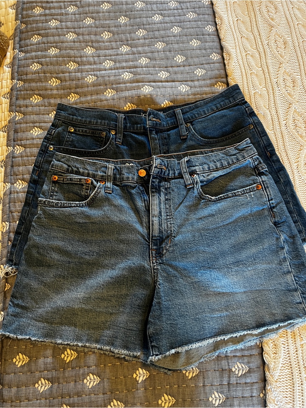 Lot of 2: J.Crew Raw Hem Denim Shorts - Size 30